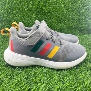 Adidas Kids Gray Sneakers Color Pop Easy Strap Youth 2 Non Marking